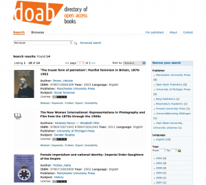 doabooks page de resultats